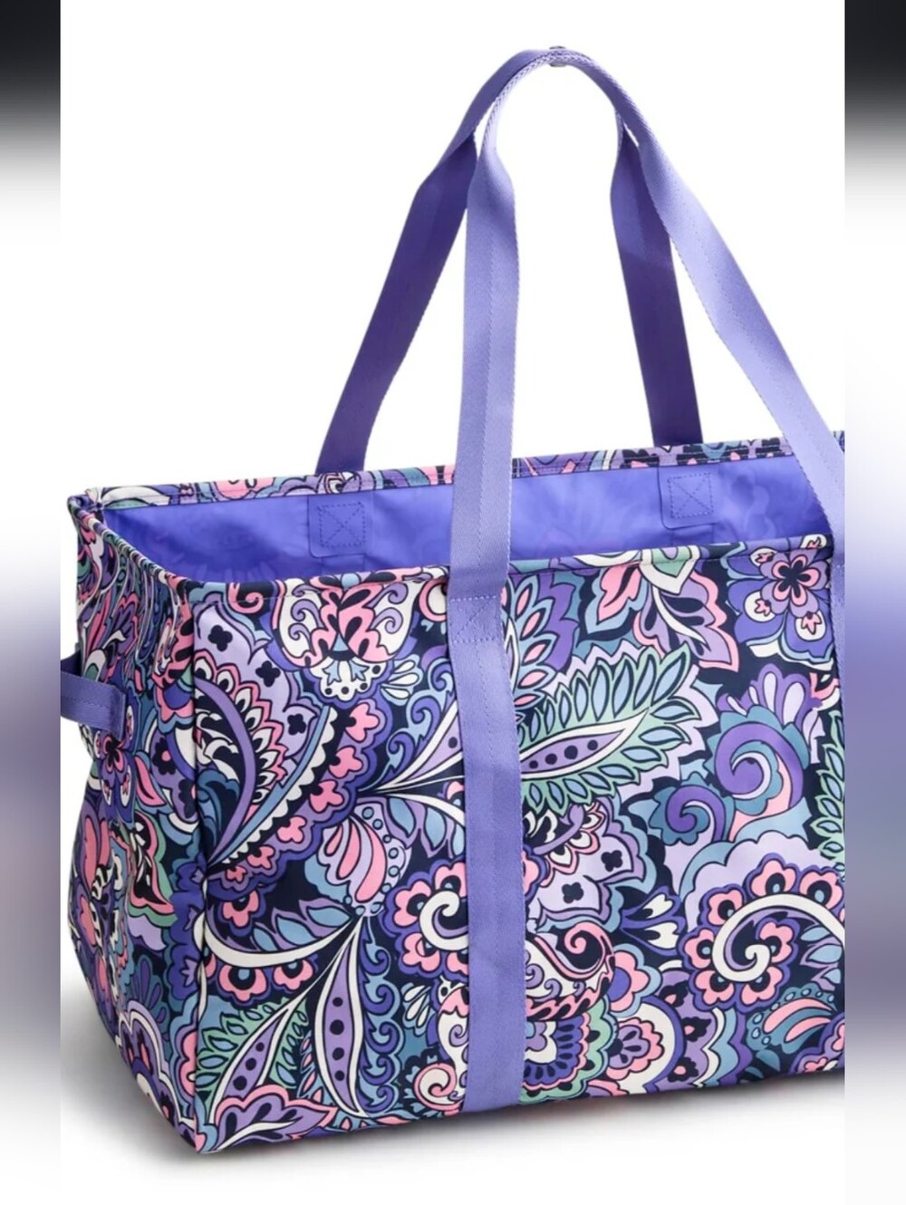 Vera Bradley Large Car Tote In Floral Swirls Decor NWT - Picture 5 of 11